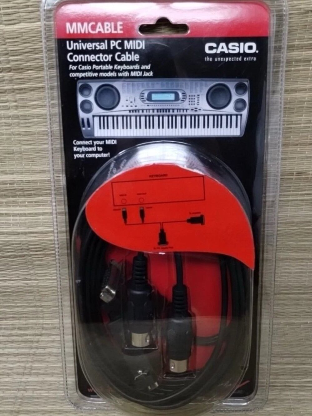 Casio MMCABLE Universal PC MIDI Connector Cable for Keyboards Sealed New